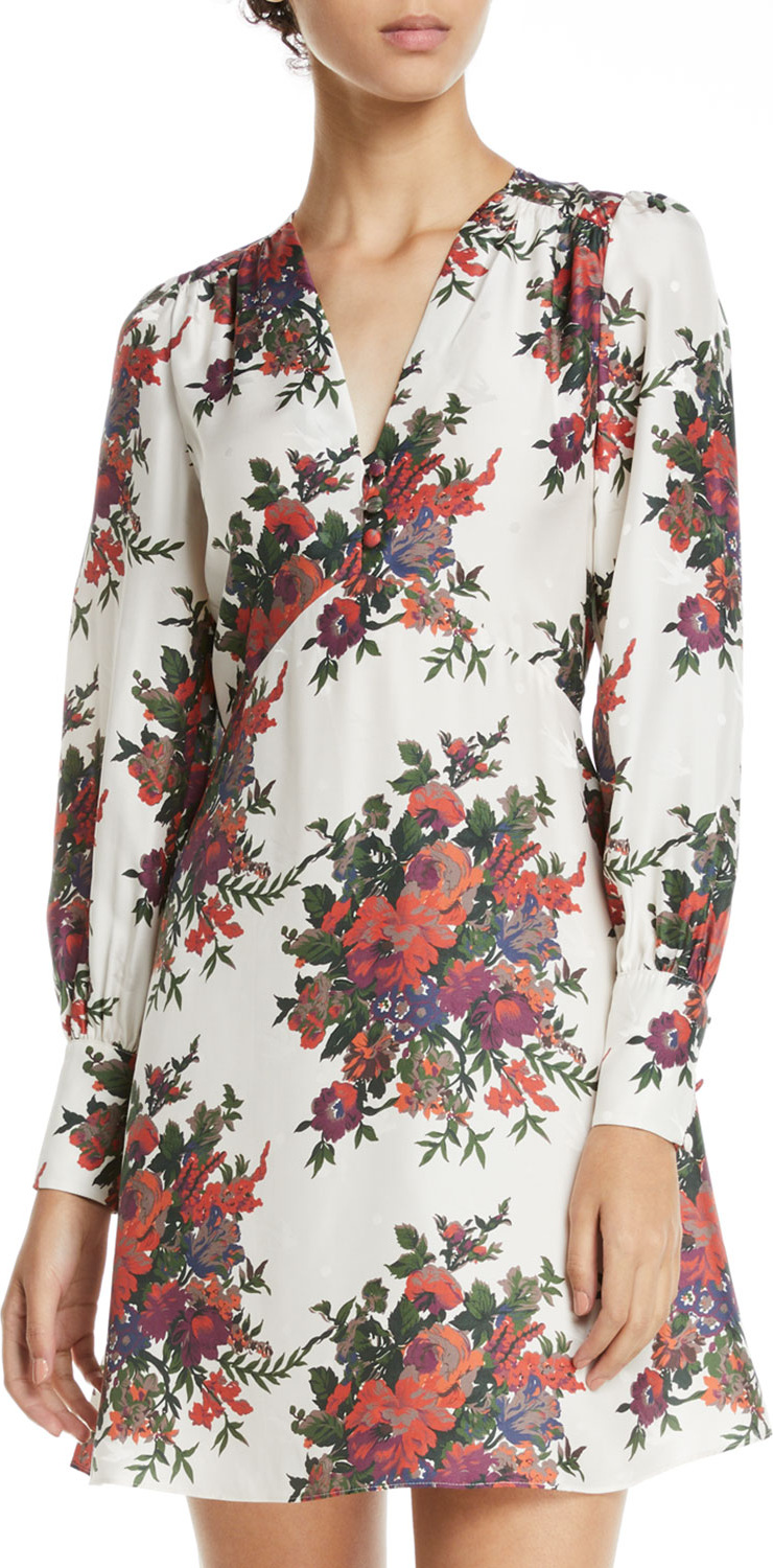 McQ - Alexander McQueen Vintage Floral-Print Empire Short Dress