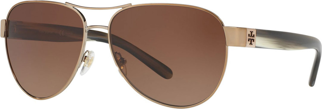 Tory Burch Logo Aviator Sunglasses