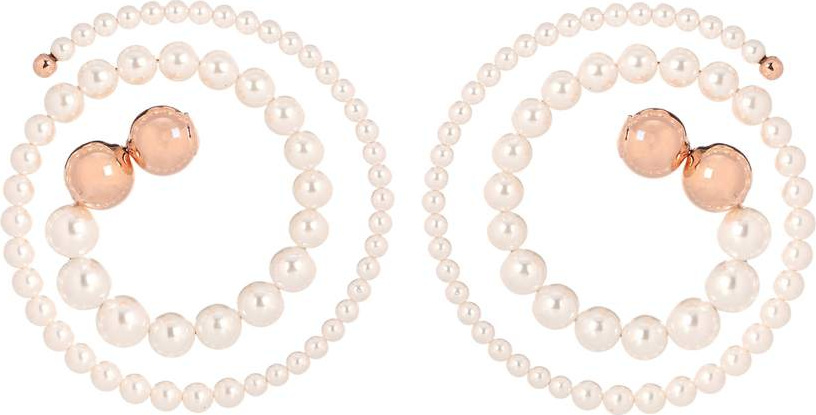 Y/Project Faux-pearl embellished earrings