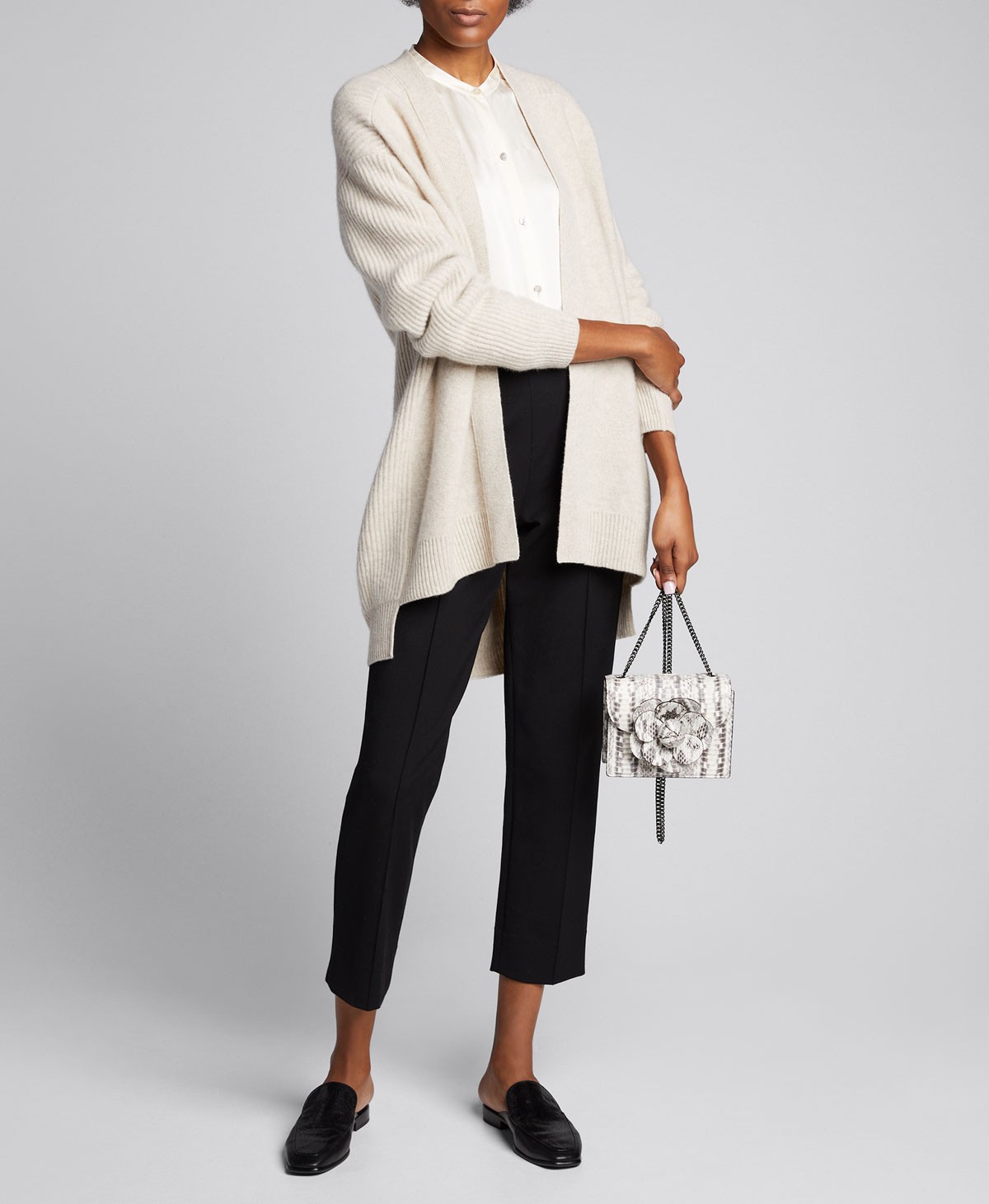 Vince Ribbed Back Cardigan