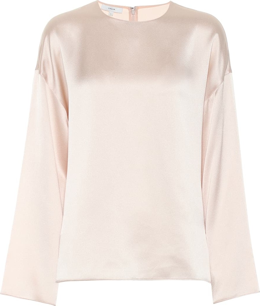 Vince Silk-satin top