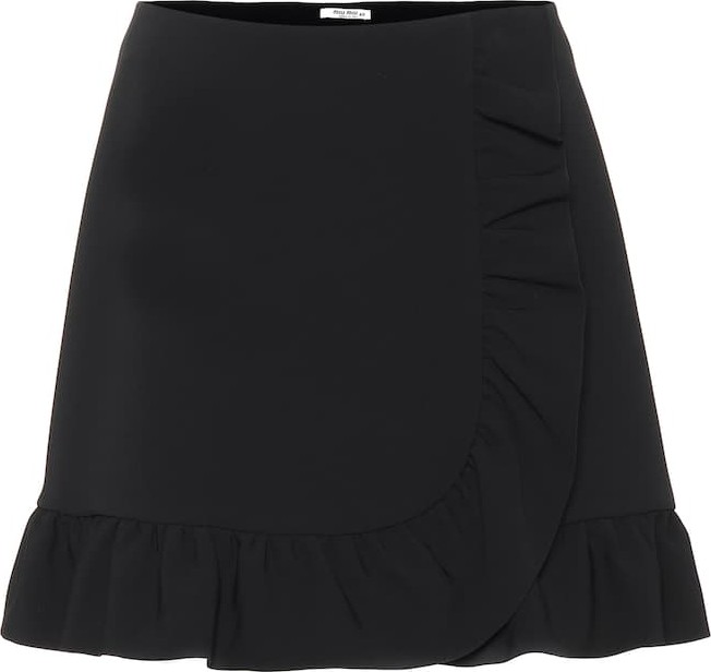 Miu Miu Ruffle-trimmed miniskirt