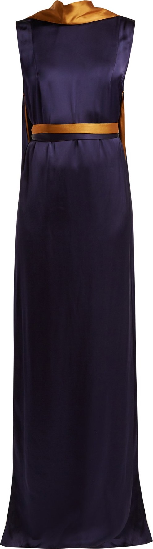 Carl Kapp Electra draped satin gown