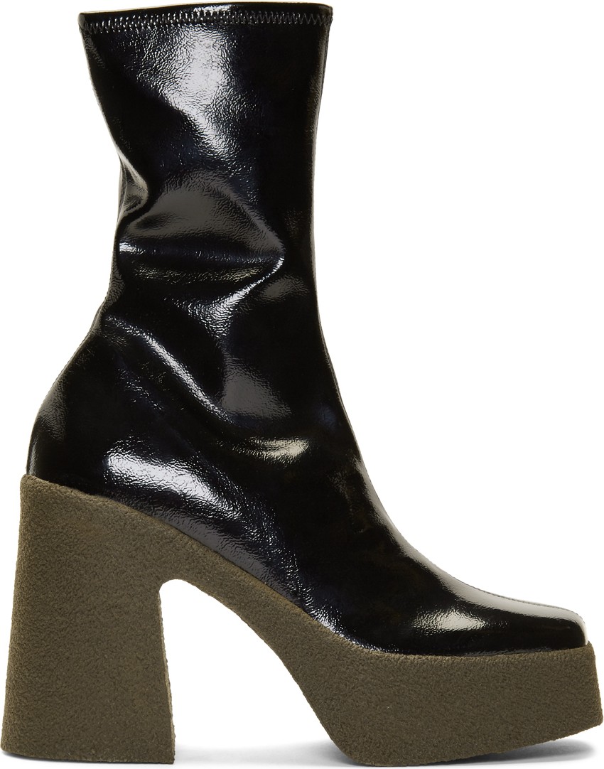 Stella McCartney Black Chunky Ankle Boots