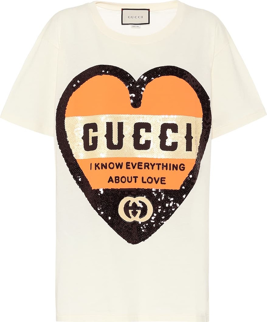 Gucci Sequined cotton T-shirt