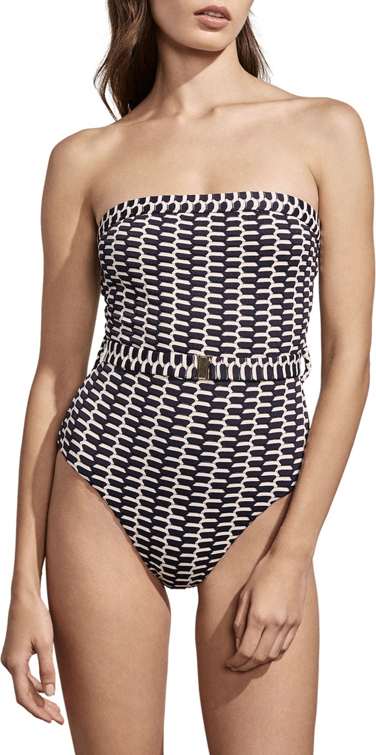 Amaiò Swim Nathalie Strapless Belted Maillot