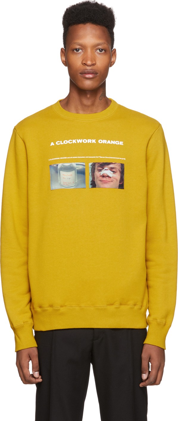 Undercover Yellow 'A Clockwork Orange' Broken Nose Sweatshirt