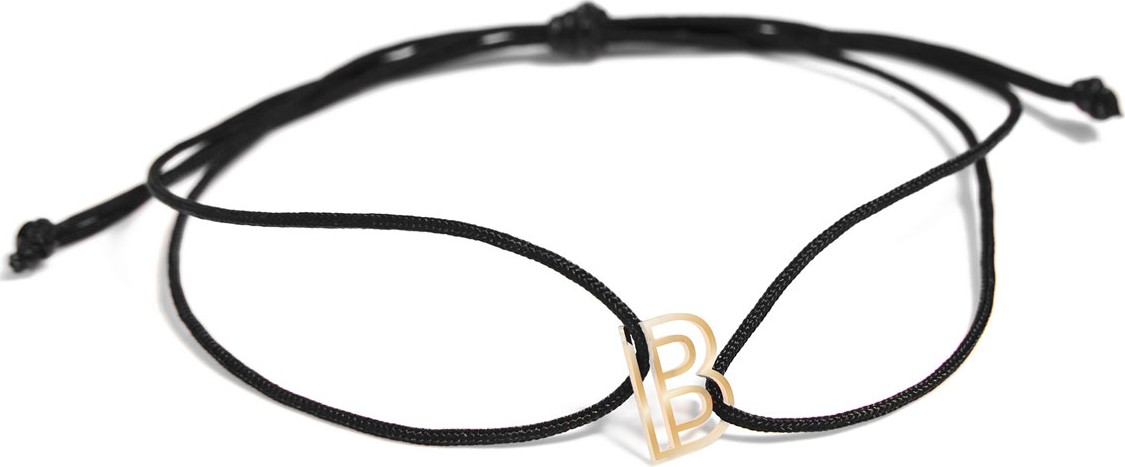 K Kane Chain Letter Neon Bracelet, Black