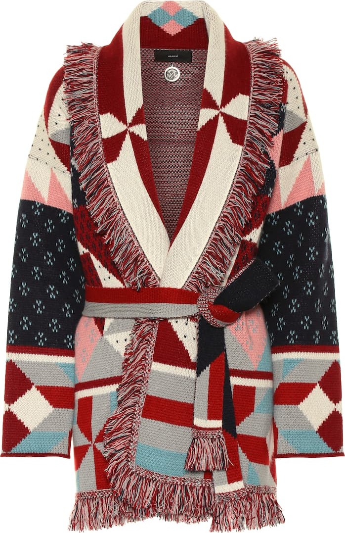 Alanui Jacquard cashmere cardigan
