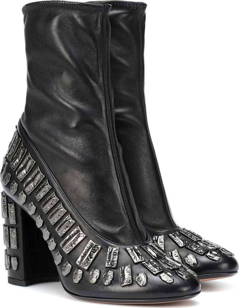 Samuele Failli Bea embellished leather ankle boots