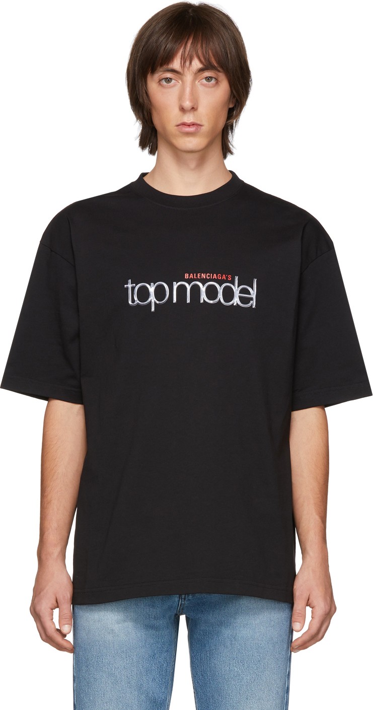 Balenciaga Black 'Top Model' T-Shirt