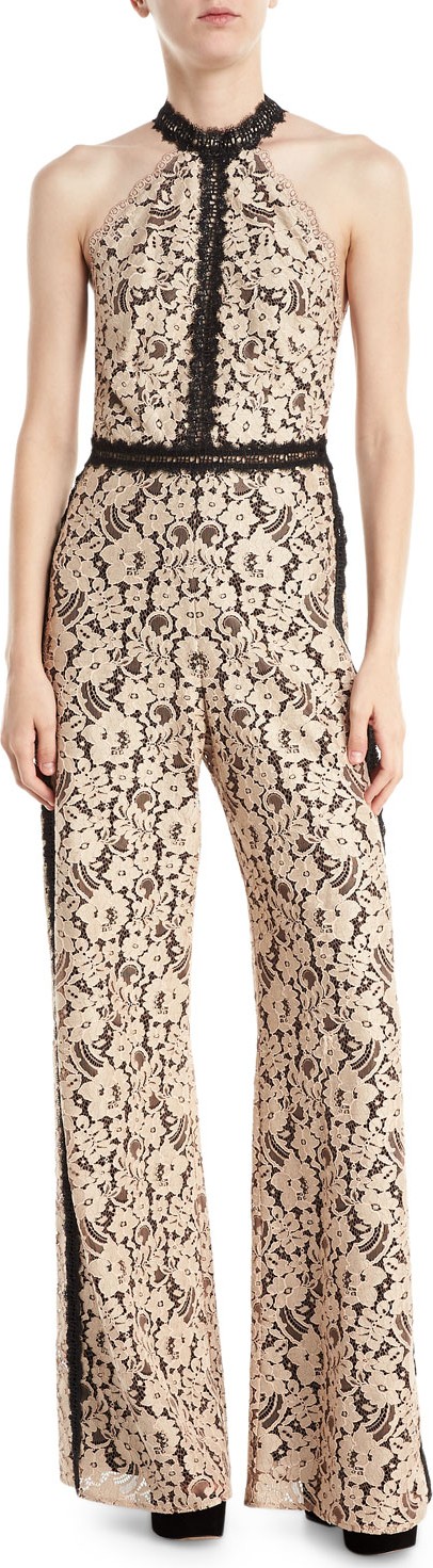 Alexis Sabrina Lace High-Neck Jumpsuit