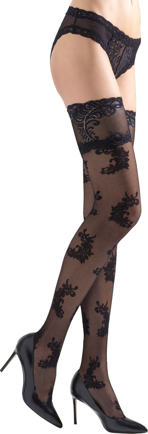 Natori Feathers Stay-Up Thigh Highs
