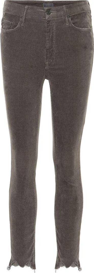 MOTHER High Waisted Looker Ankle Chew corduroy jeans