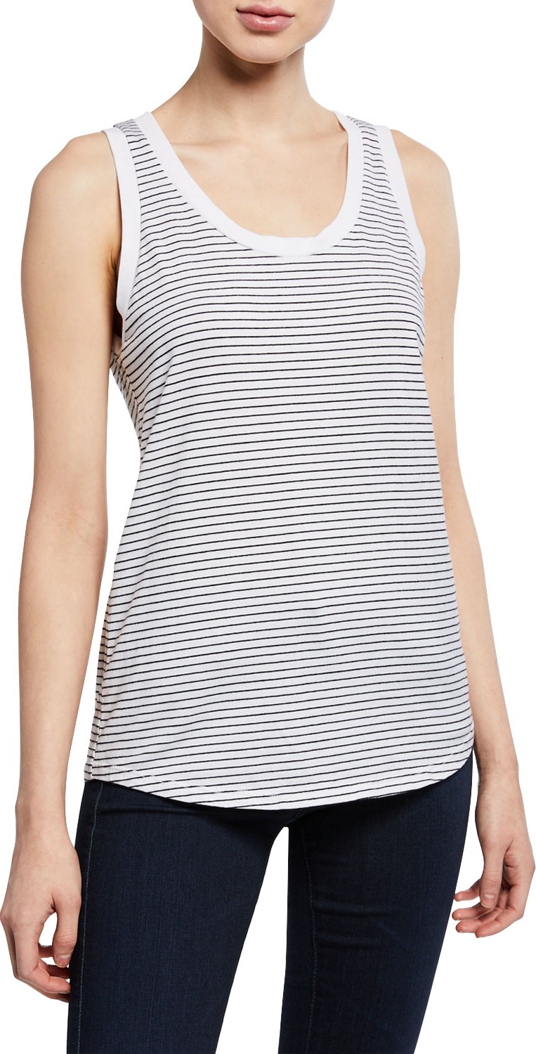 AG Jeans Cambria Striped Scoop-Neck Tank