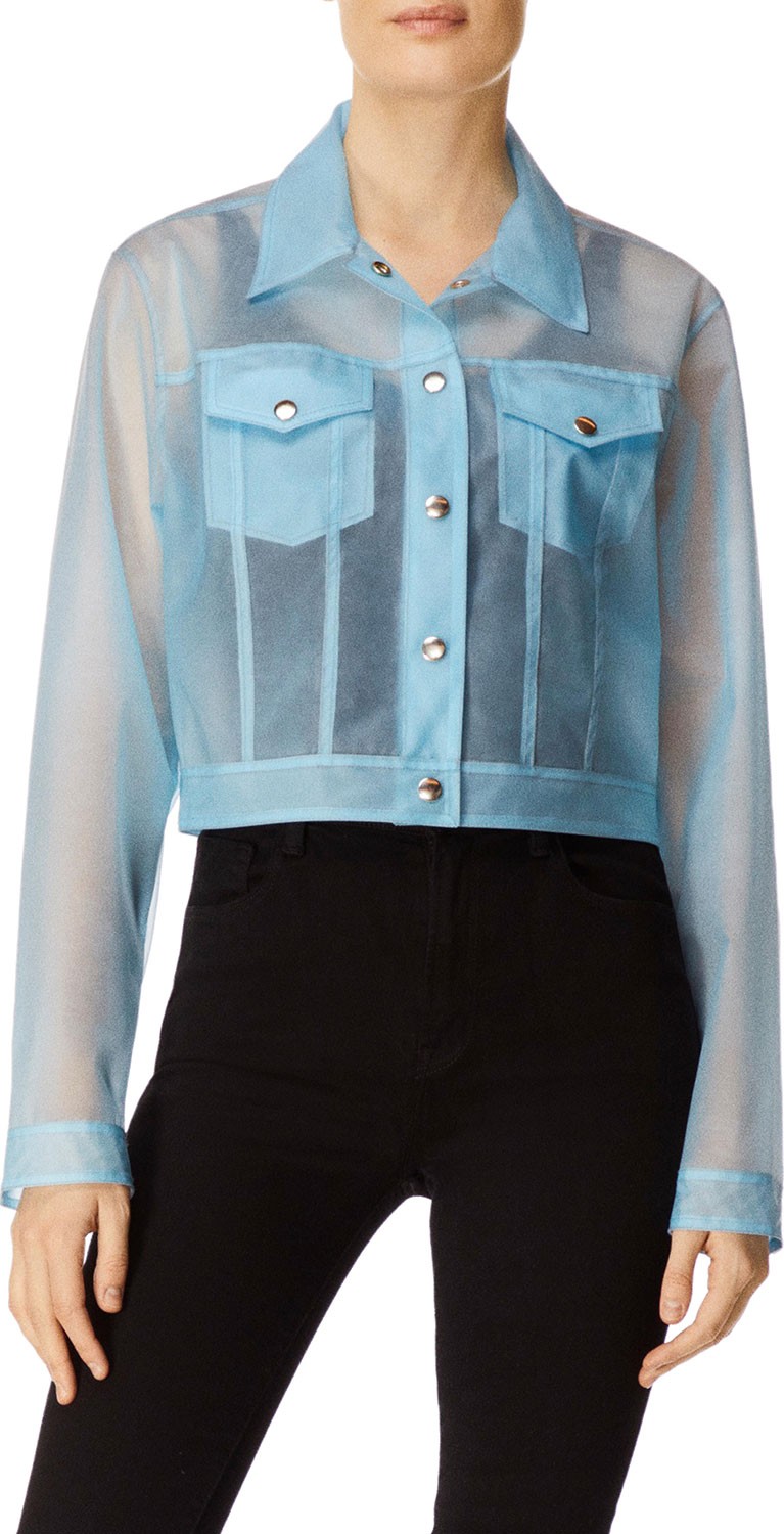 J BRAND Cyra Cropped Semisheer Jacket