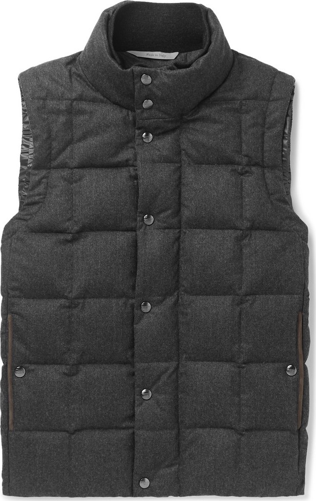 Canali Quilted Super 120s Wool Down Gilet