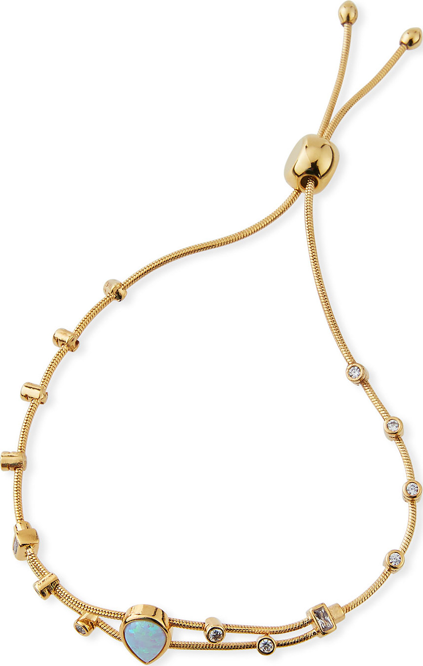 Tai Manmade-Opal & Cubic Zirconia Slider Bracelet
