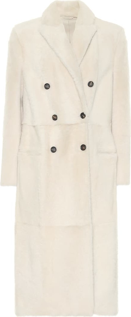 Brunello Cucinelli Double-breasted shearling coat