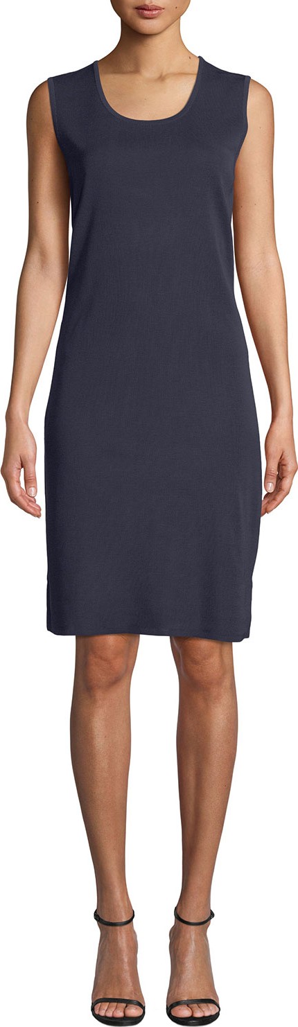 Misook Scoop-Neck Sleeveless Knee-Length Sheath Dress