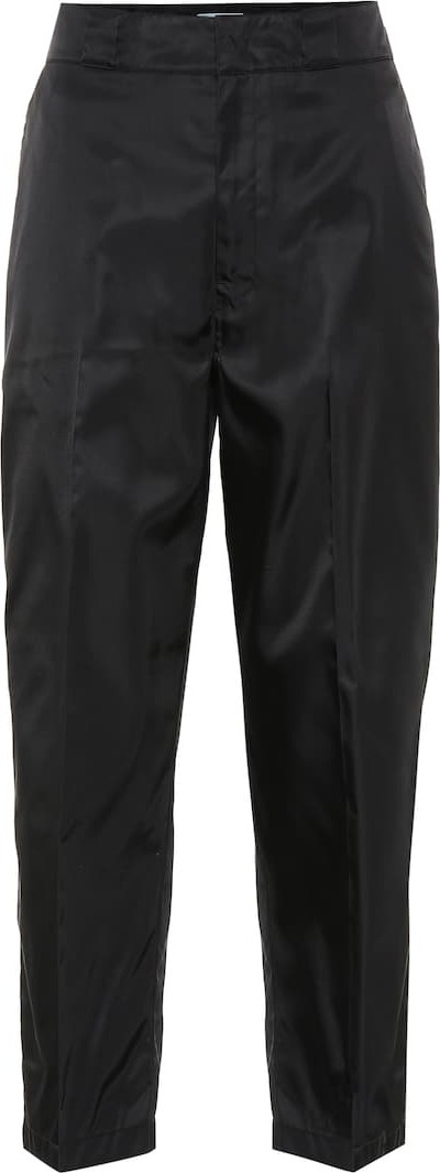Prada Nylon high-rise carrot pants