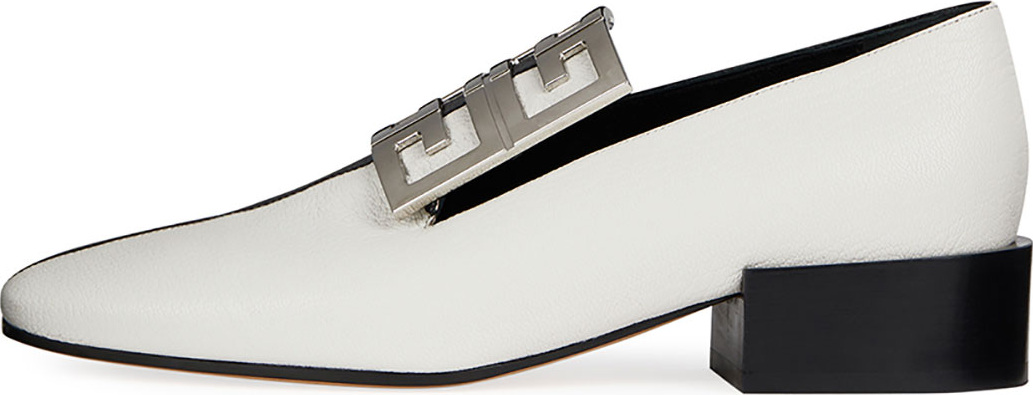 Givenchy Bicolor Leather High-Vamp Loafer with 4G Logo