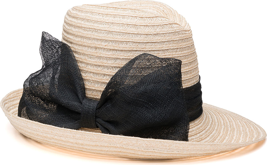 Eugenia Kim Dita Hemp Fedora Hat w/ Sinamay Bow