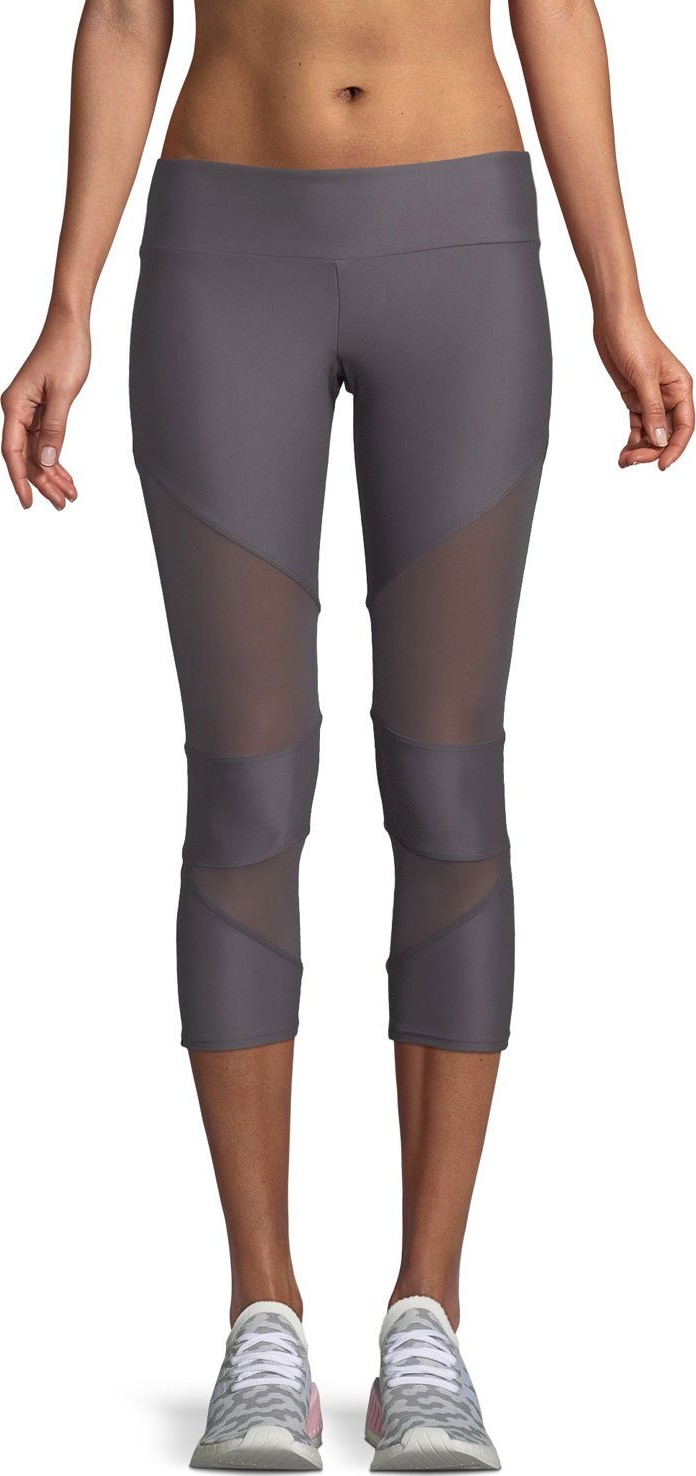 ONZIE Cutout Capri Sport Leggings W/Mesh Insets
