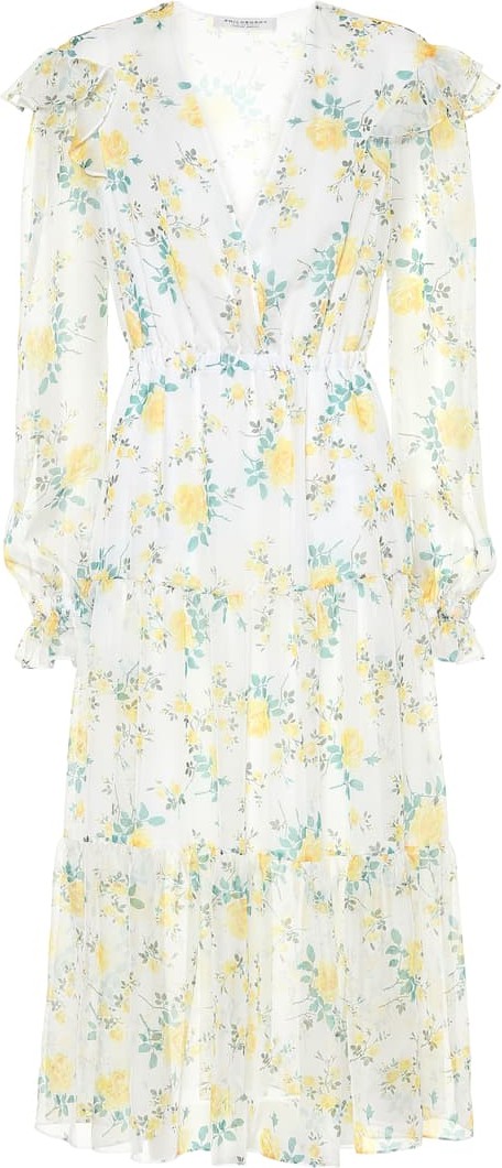 Philosophy Di Lorenzo Serafini Floral chiffon midi dress