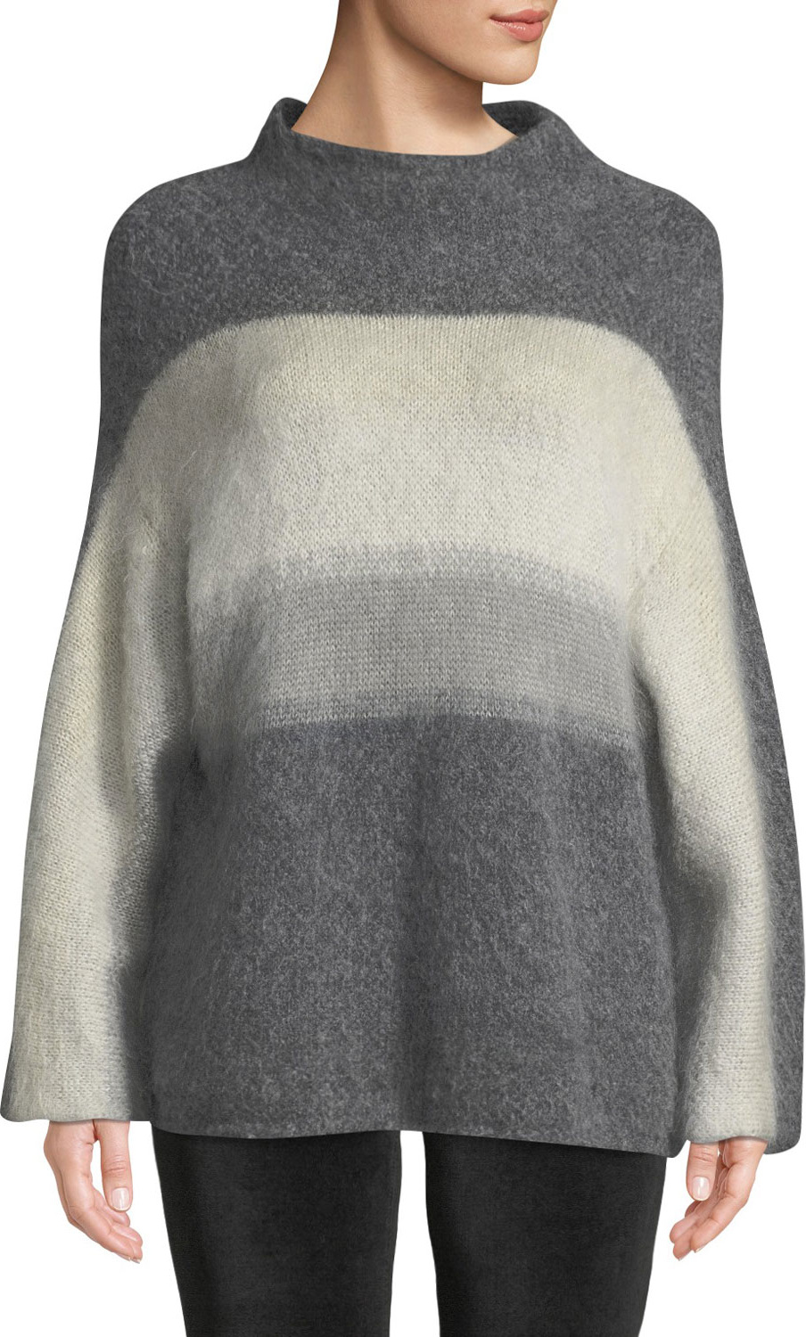 Rag & Bone Holland Fuzzy Mohair Ombre Pullover Sweater