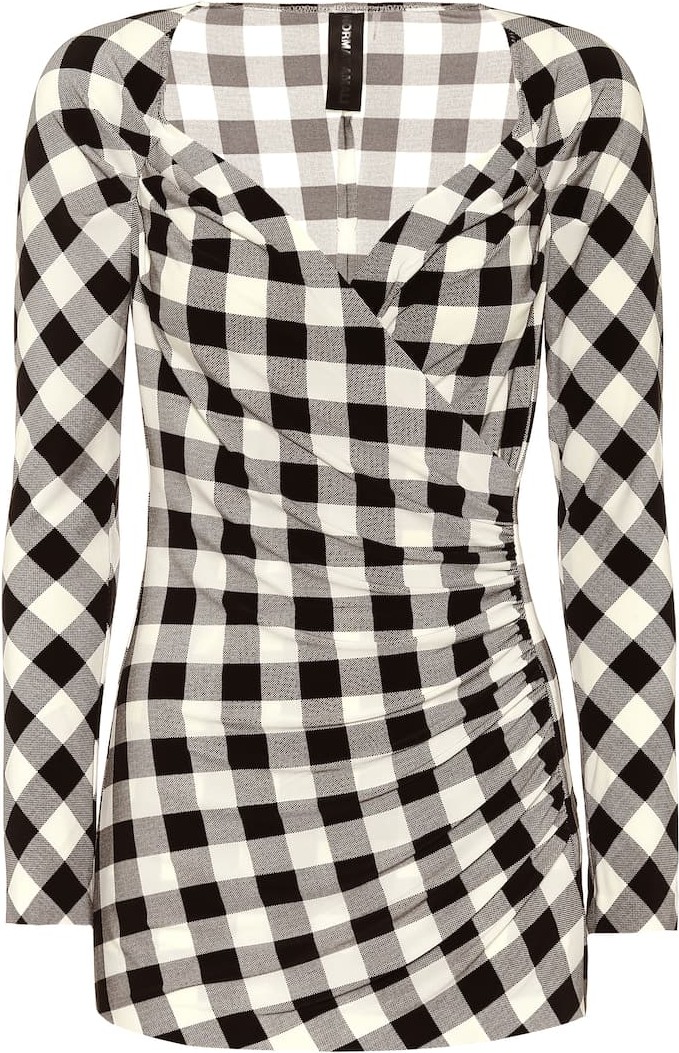 Norma Kamali Checked top