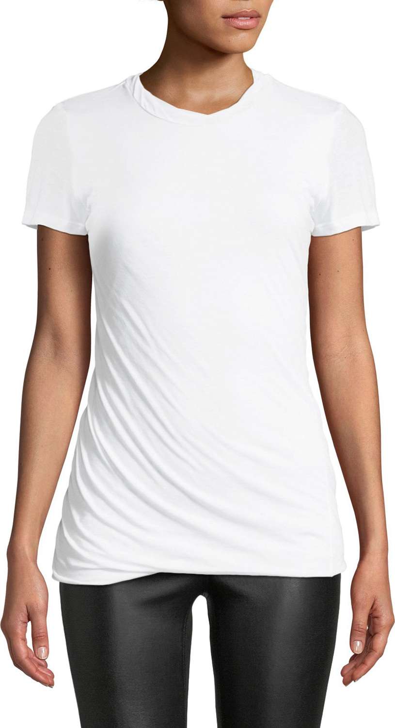 Theory Twisted Draped Crewneck Tee