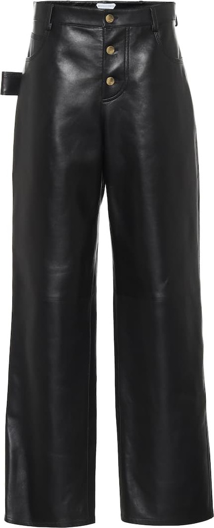 Bottega Veneta High-rise leather pants
