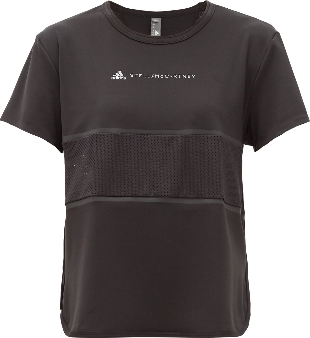 Adidas By Stella McCartney Run Loose mesh-insert stretch-jersey T-shirt