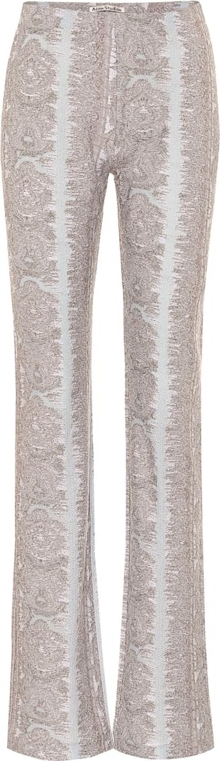 Acne Studios Printed high-rise bootcut pants