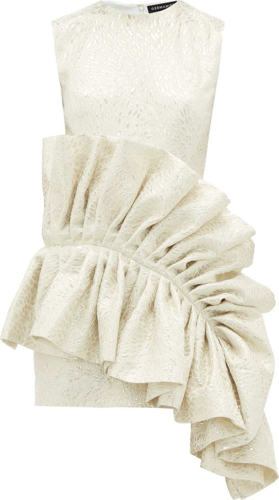 Germanier Ruffled upcycled brocade dress