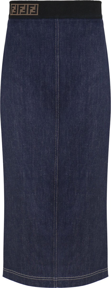 Fendi denim pencil skirt