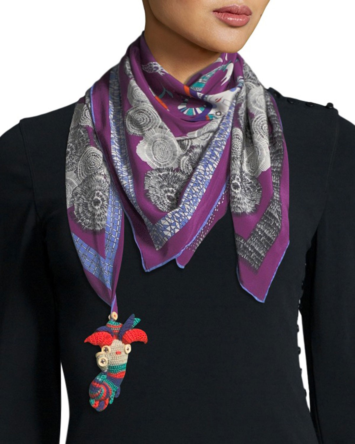 rumisu Foulard Shahmaran Silk Scarf