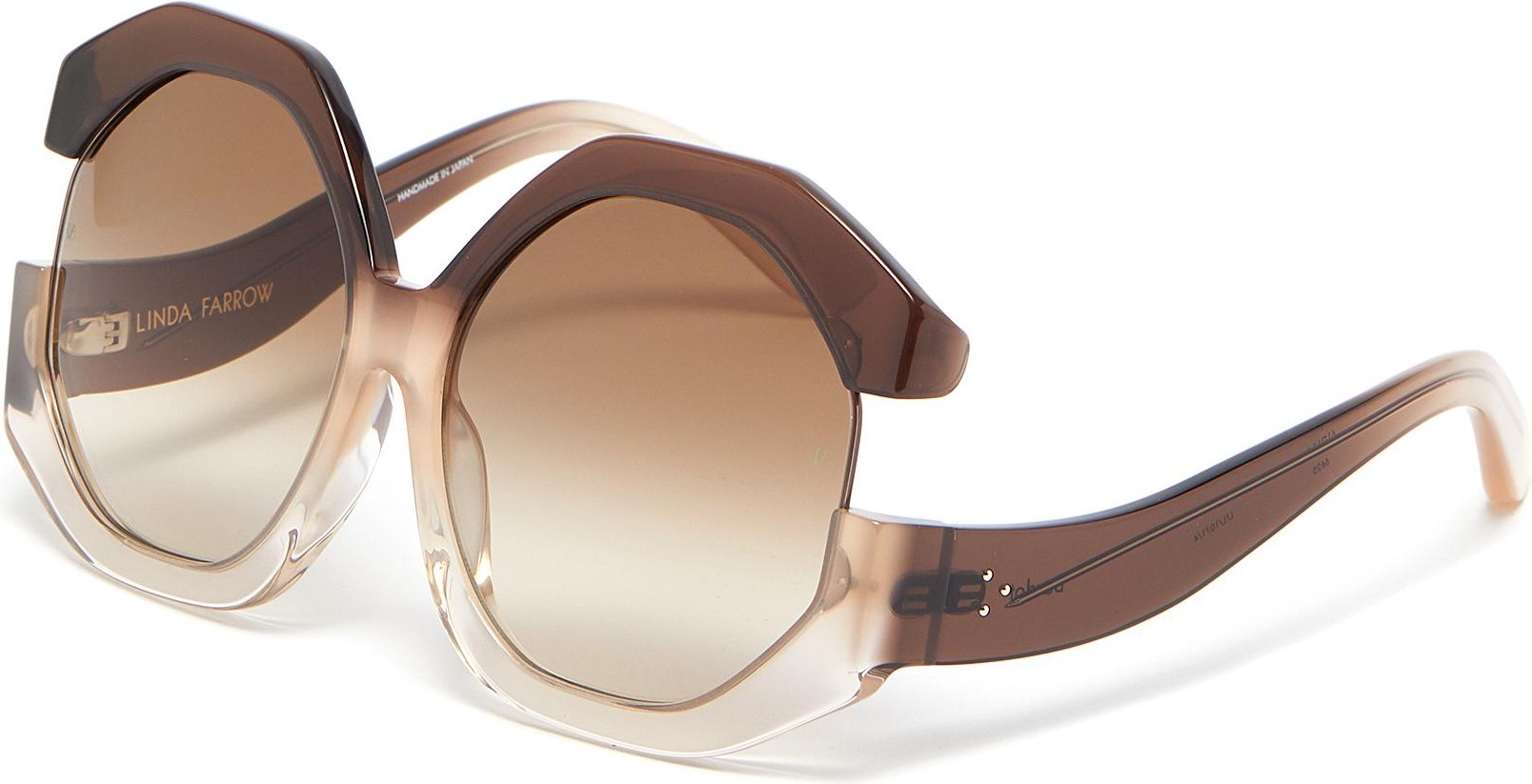 Linda Farrow Bardot angular acetate frame oversized sunglasses