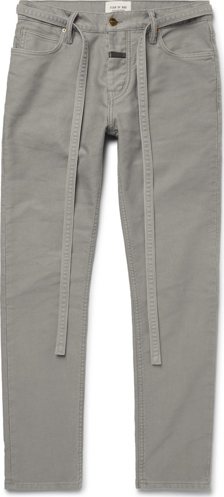 Fear of God Slim-Fit Belted Cotton-Corduroy Jeans