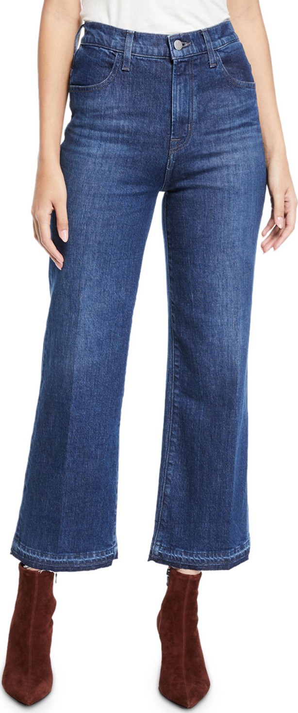 J BRAND Joan High-Rise Wide-Leg Cropped Jeans