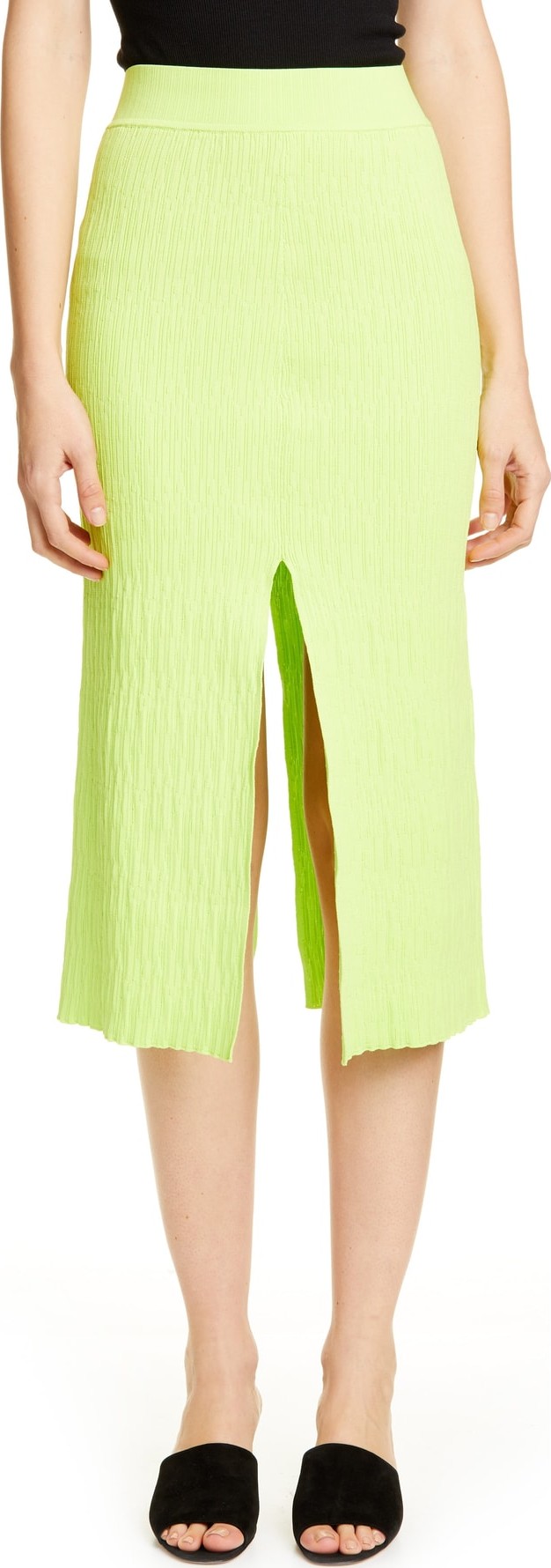 Simon Miller Slit Front Textured Pencil Skirt Simon Miller Slit Front Textured Pencil Skirt