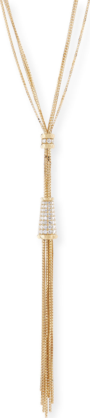 Roberto Coin 18k Rock & Diamonds Long Tassel Necklace