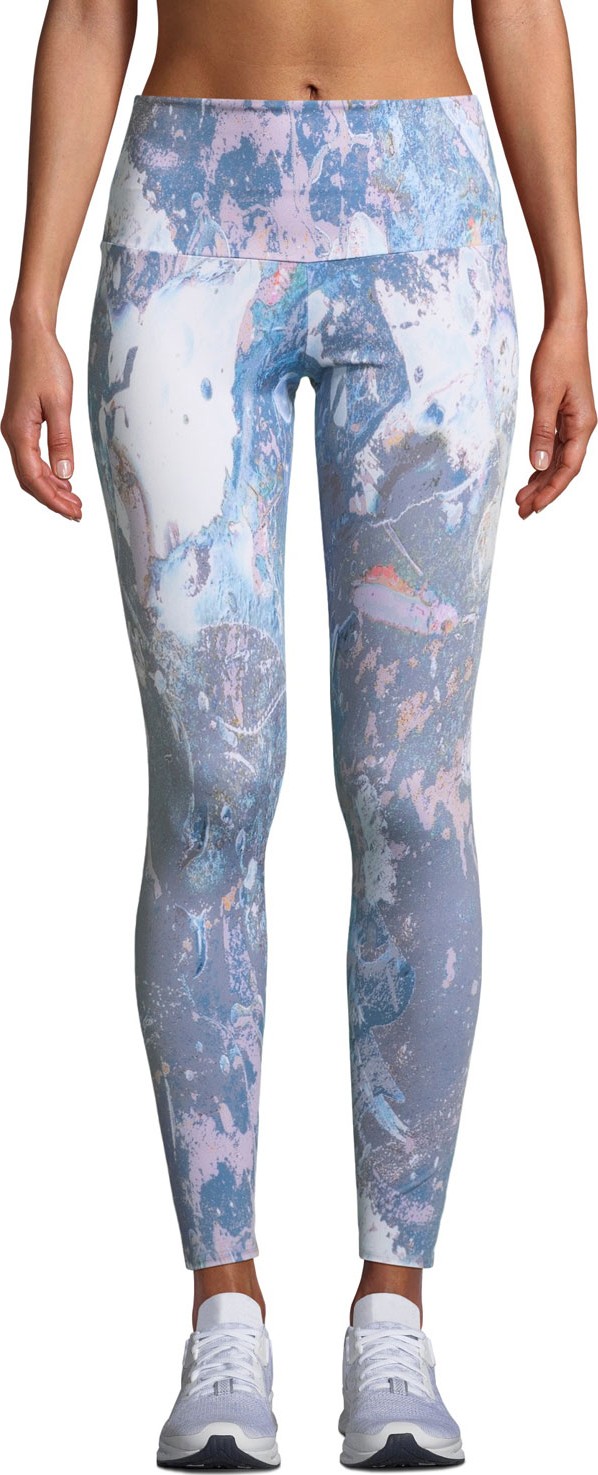 ONZIE Printed High-Rise Performance Leggings
