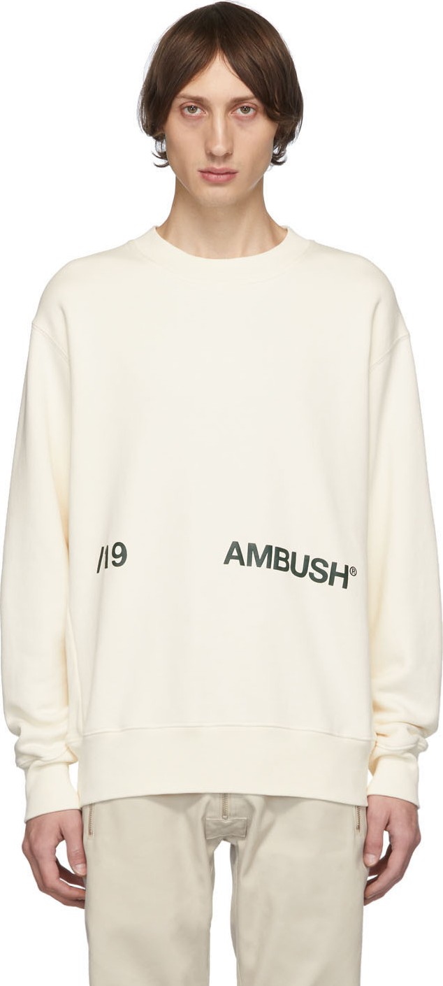 Ambush White Logo Crewneck Sweatshirt