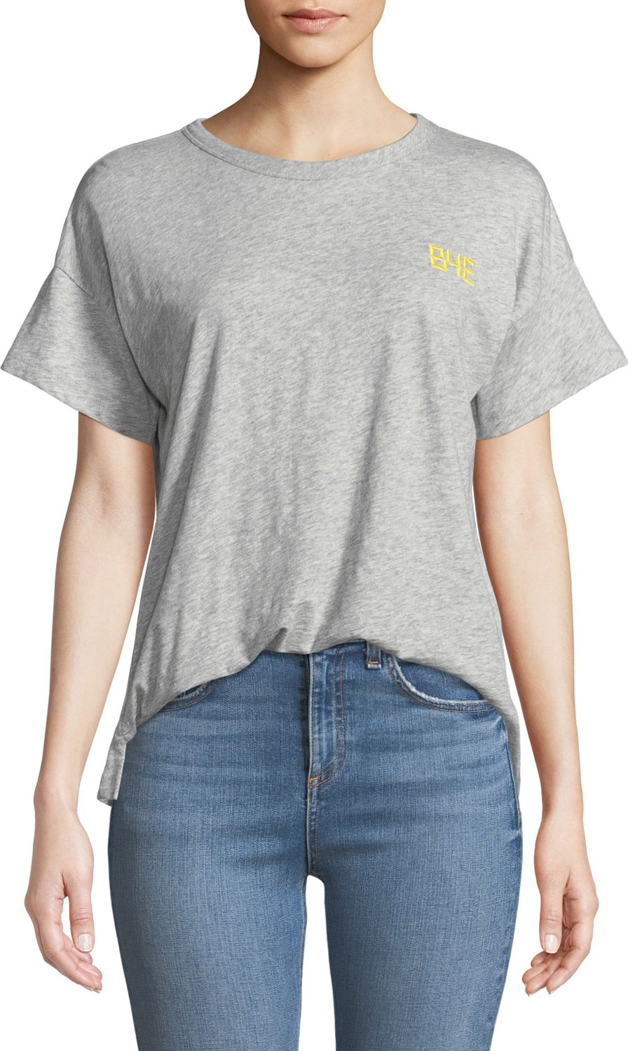 Rag & Bone Bye Embroidered Graphic Crewneck Tee
