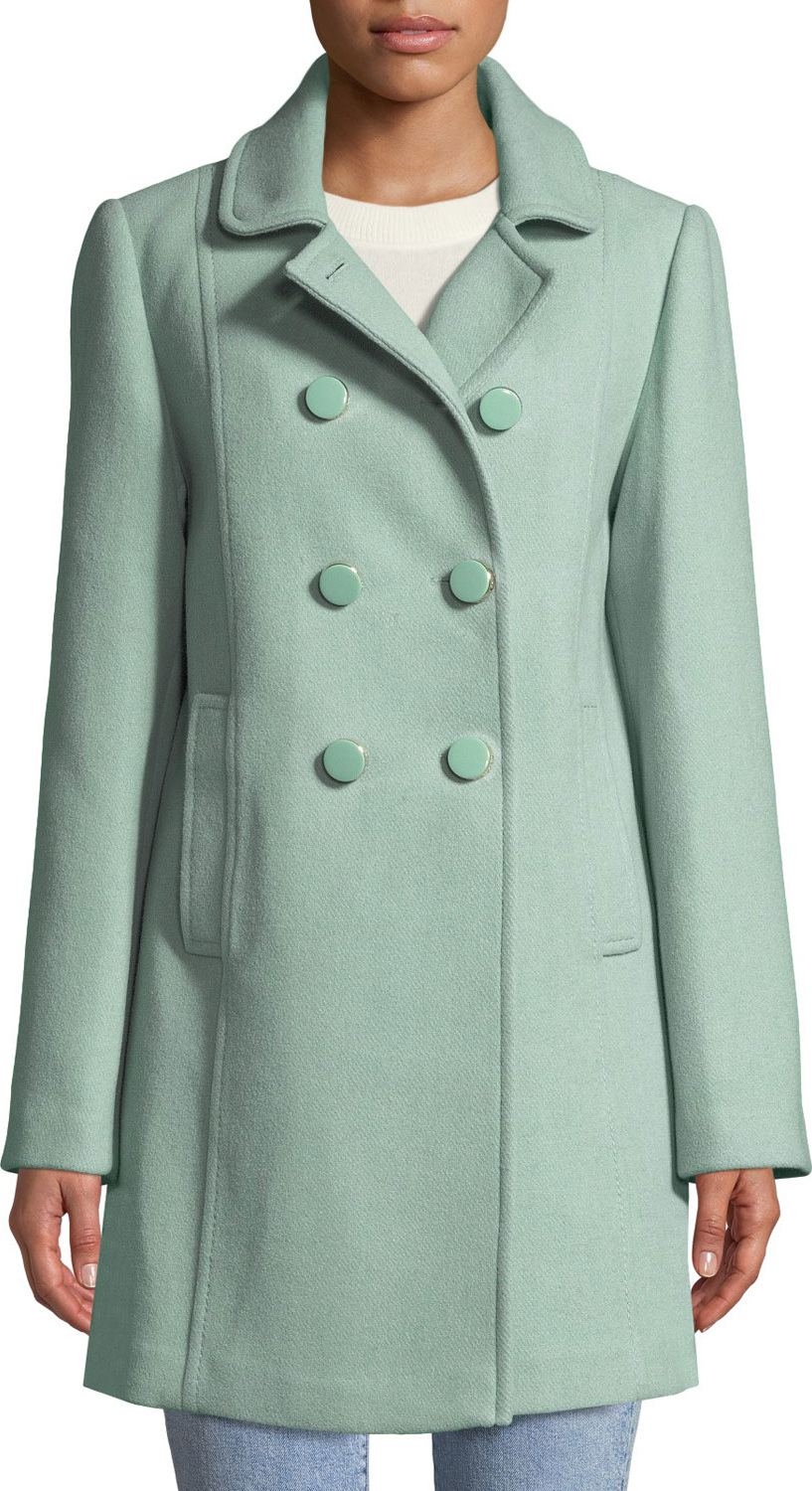 Kate Spade New York wool twill double-breasted coat