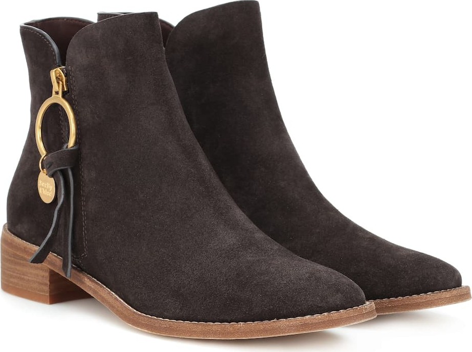 See By Chloé Louise Flat suede ankle boots