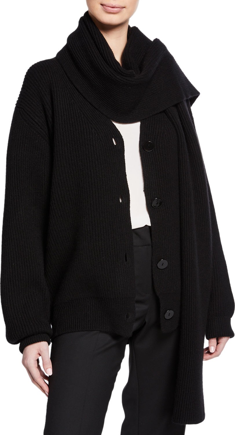 THE ROW Scarletta Button-Front Cashmere Cardigan