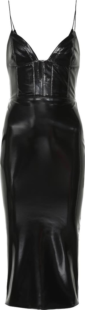Alex Perry Hunter faux leather dress
